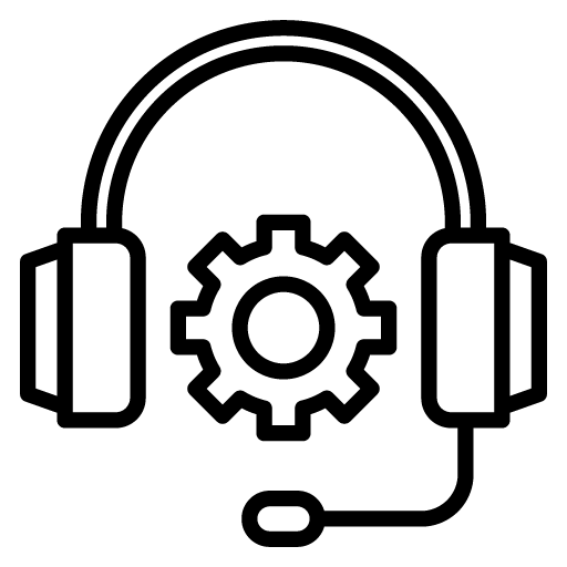 Icono de auriculares con tuerca